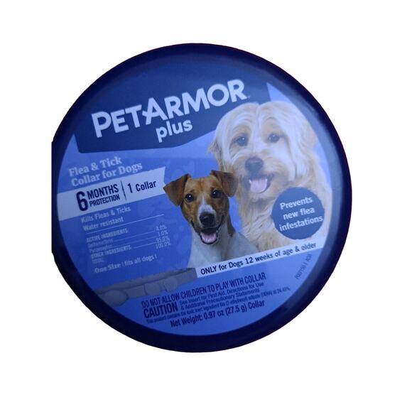 Pet Armour Plus Dogs Flea Tick 1 Collar 6 Months Protection One(1) Size fits ALL - Picture 1 of 3
